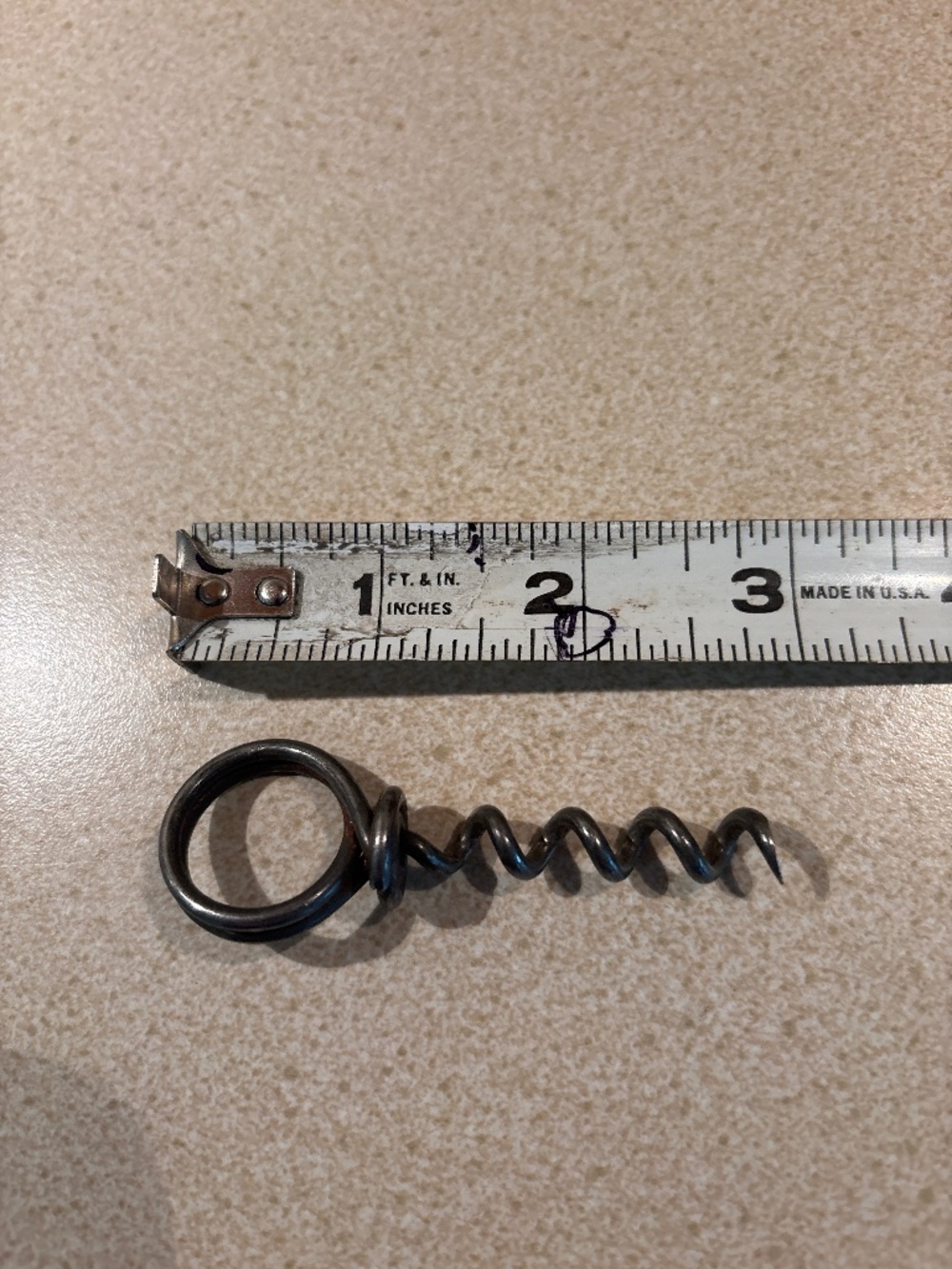 Rare Antique Finger Ring Metal Cork Screw Opener.